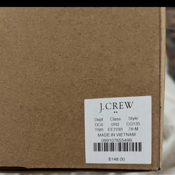 New in Box J. Crew Woven pearl heeled sandals in Toasted Woven Raffia - Picture 8 of 9